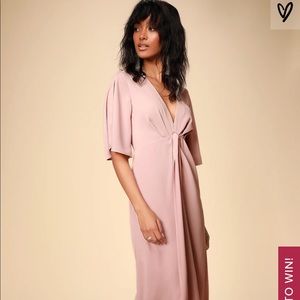 Lulu’s My Type Blush Pink Midi Dress